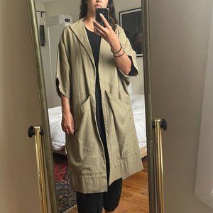 Elizabeth Suzann Olive Trench in Heavy Canvas